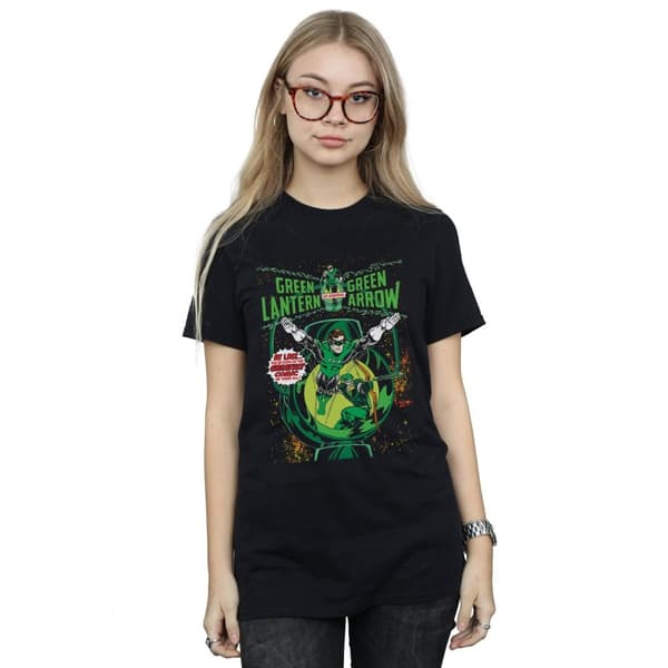 DC Comics Womens/Ladies Green Lantern Arrow Cover Cotton Boyfriend T-Shirt