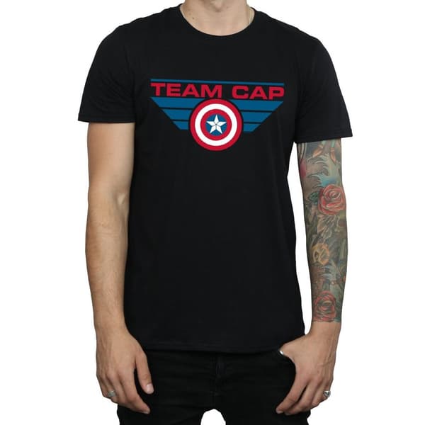 Marvel Mens Captain America Civil War Team Cap T-Shirt
