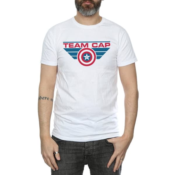 Marvel Mens Captain America Civil War Team Cap T-Shirt