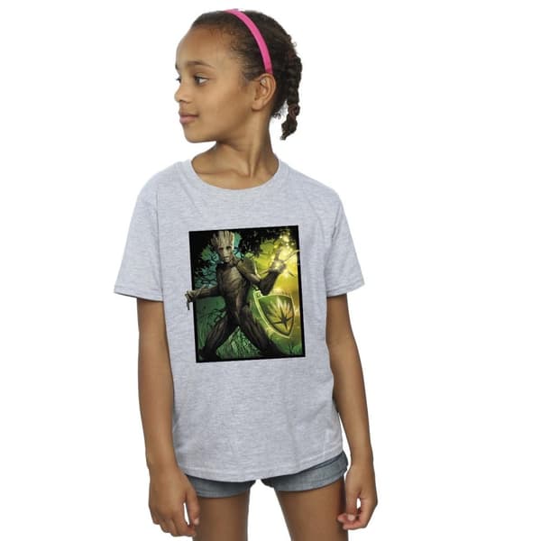 Marvel Girls Guardians Of The Galaxy Groot Forest Energy Cotton T-Shirt