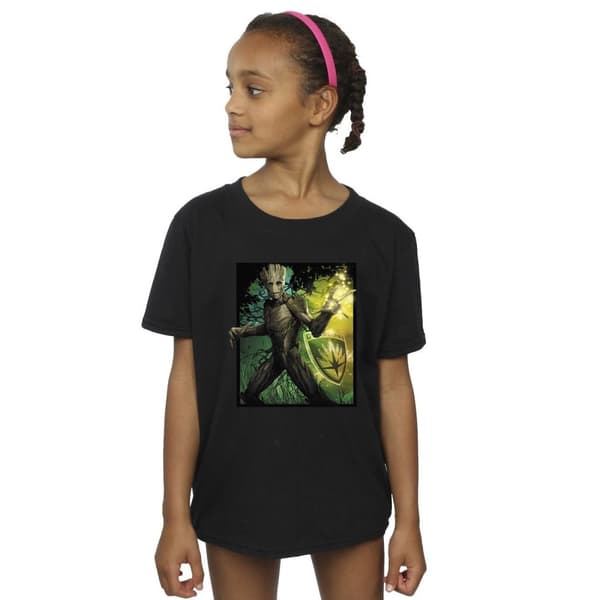 Marvel Girls Guardians Of The Galaxy Groot Forest Energy Cotton T-Shirt