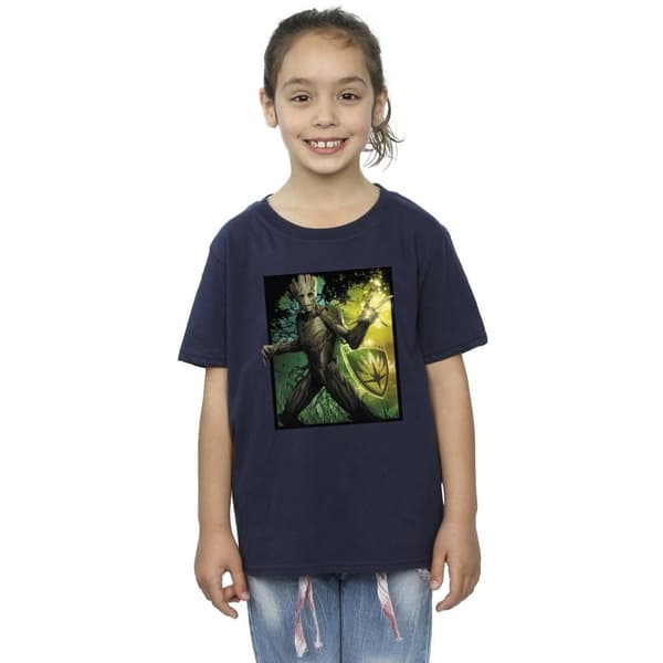 Marvel Girls Guardians Of The Galaxy Groot Forest Energy Cotton T-Shirt