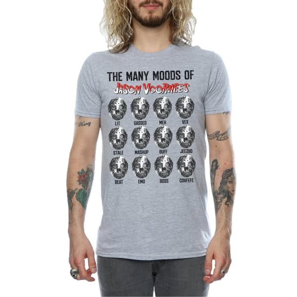 Friday 13th Mens The Many Moods Of Jason Voorhees T-Shirt