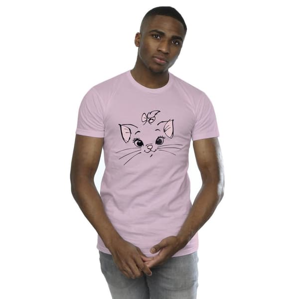 Disney Mens Classics Marie Face Pocket T-Shirt