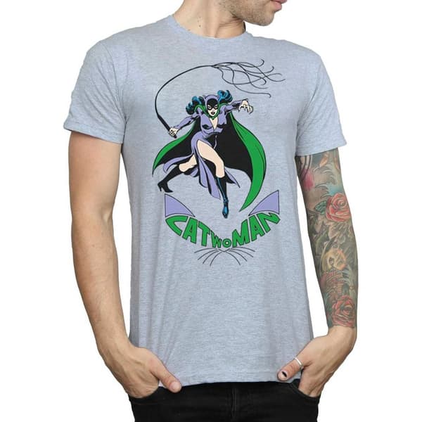 DC Comics Mens Catwoman Whip T-Shirt