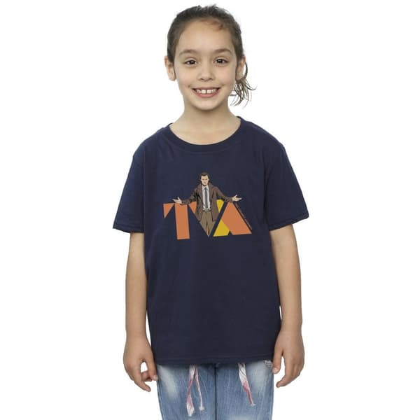 Marvel T-shirt i bomull med Loki TVA Pose för flickor