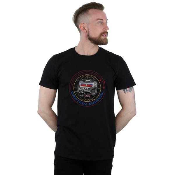 Marvel Mens Captain Marvel Pager T-Shirt