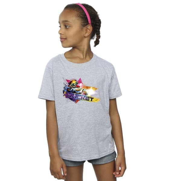 Marvel Girls Guardians Of The Galaxy Abstract Rocket Raccoon T-shirt i bomull