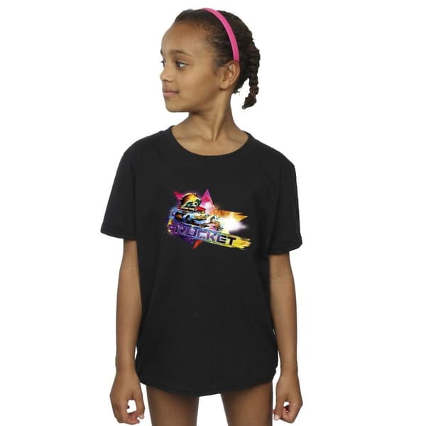 Marvel Girls Guardians Of The Galaxy Abstract Rocket Raccoon T-shirt i bomull