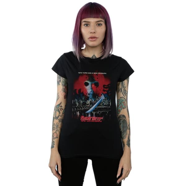 Friday The 13th Dam/Tjej Jason Takes Manhattan T-shirt i bomull