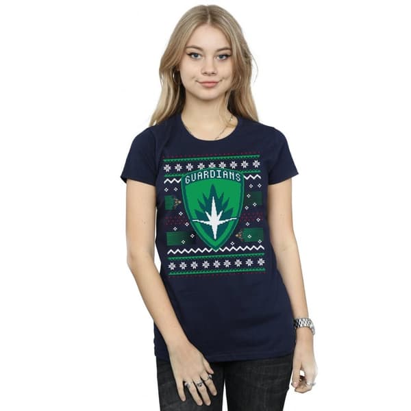 Marvel Womens/Ladies Guardians Of The Galaxy Fair Isle Cotton T-Shirt