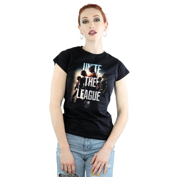 DC Comics Womens/Ladies Justice League Movie Unite The League Cotton T-Shirt