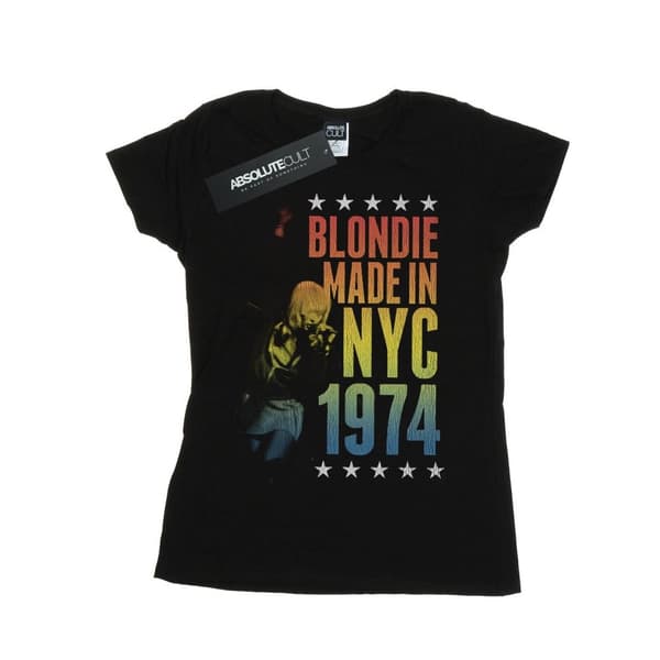 Blondie T-shirt i bomull - dam/dam Rainbow NYC