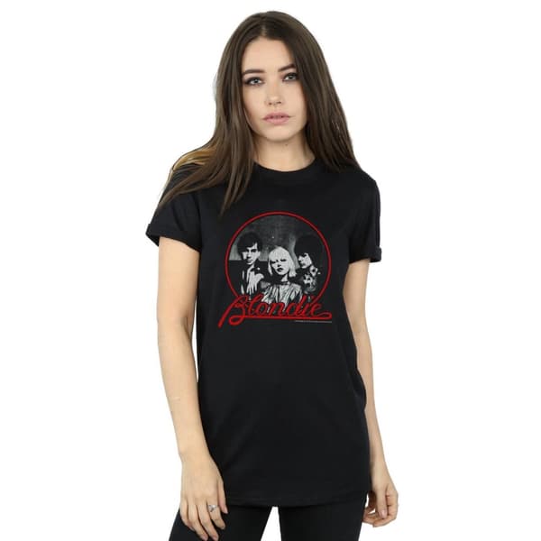 Blondie Womens/Ladies Distressed Circle Cotton Boyfriend T-Shirt