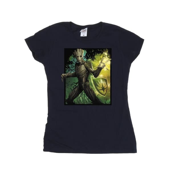 Marvel Womens/Ladies Guardians Of The Galaxy Groot Forest Energy Cotton T-Shirt