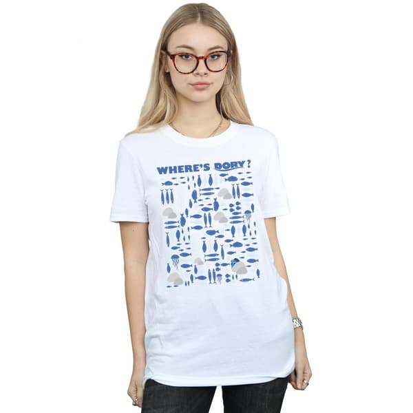 Disney Dam/Lady Finding Dory - Var är Dory? Boyfriend-t-shirt i bomull
