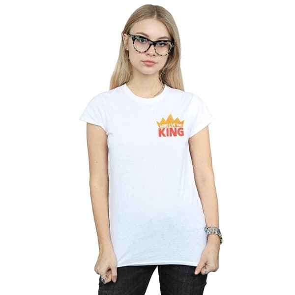 Disney Womens/Ladies The Lion King Movie Long Live Breast Print Cotton T-Shirt
