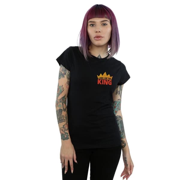 Disney Womens/Ladies The Lion King Movie Long Live Breast Print Cotton T-Shirt