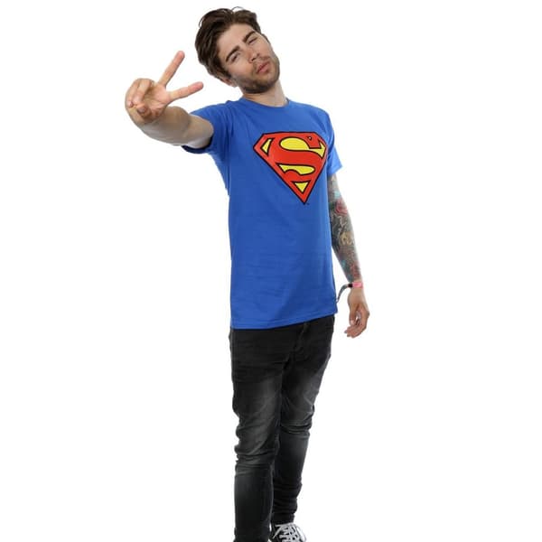 DC Comics T-shirt med Superman-logo til mænd
