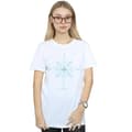 Miniatyrbilde 2 av 3: Disney Womens/Ladies Frozen 2 Elsa Signature Snowflake Cotton Boyfriend T-Shirt