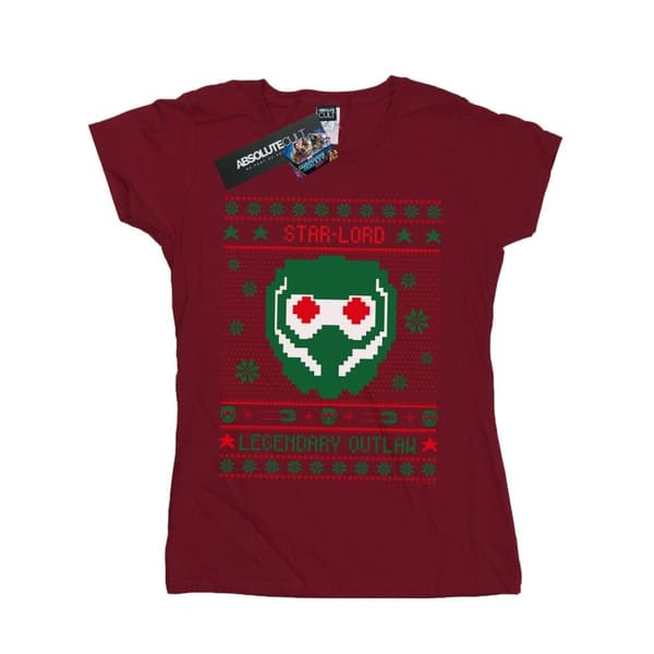 Marvel Womens/Ladies Guardians Of The Galaxy Vol. 2 Star Lord Fair Isle Cotton T-Shirt