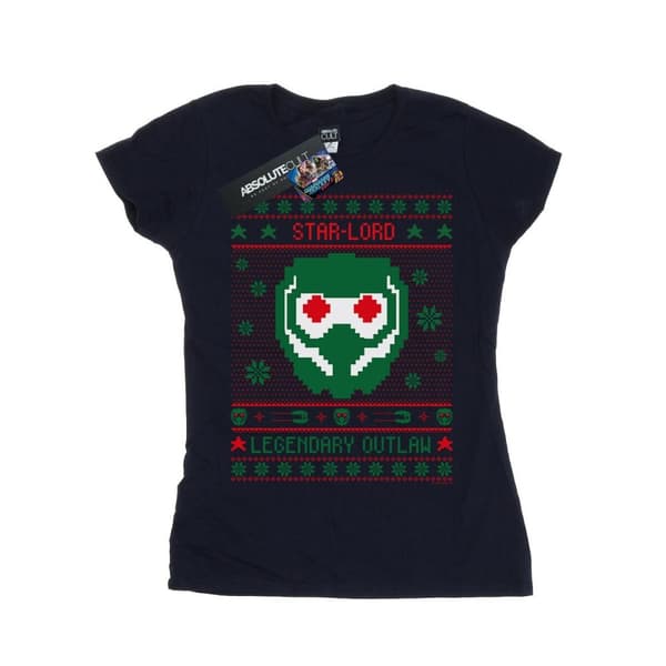 Marvel Womens/Ladies Guardians Of The Galaxy Vol. 2 Star Lord Fair Isle Cotton T-Shirt