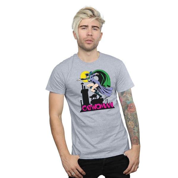 DC Comics Mens Catwoman Text Logo T-Shirt
