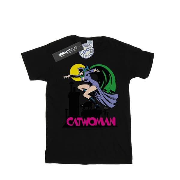 DC Comics Mens Catwoman Text Logo T-Shirt
