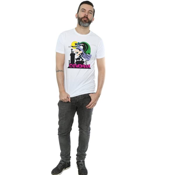 DC Comics Mens Catwoman Text Logo T-Shirt