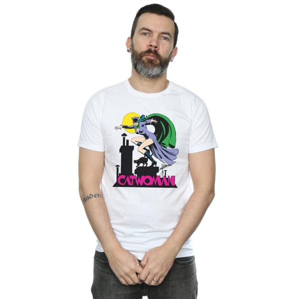 DC Comics Mens Catwoman Text Logo T-Shirt