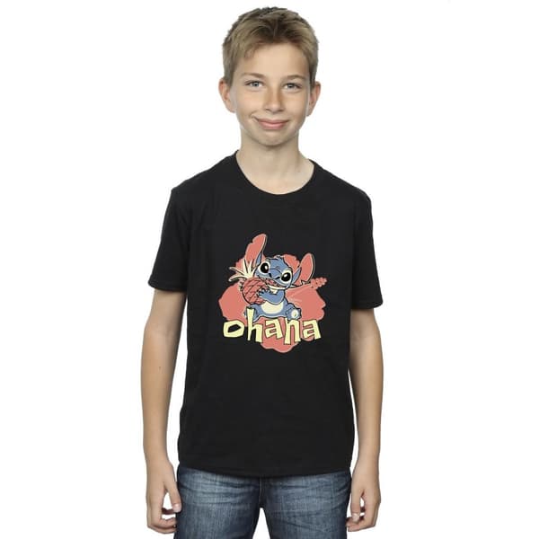 Disney Boys Lilo And Stitch Ohana Pineapple T-Shirt
