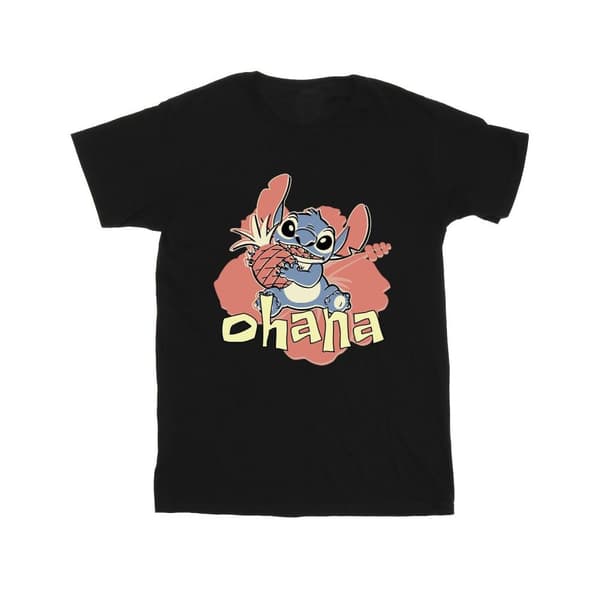 Disney Boys Lilo And Stitch Ohana Pineapple T-Shirt