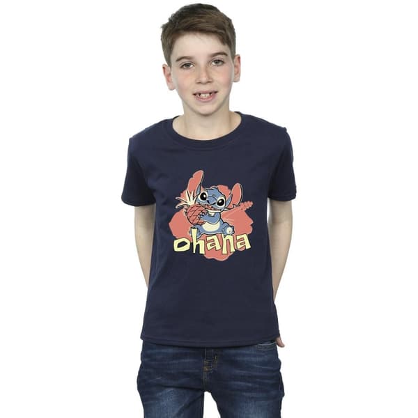 Disney Boys Lilo And Stitch Ohana Pineapple T-Shirt