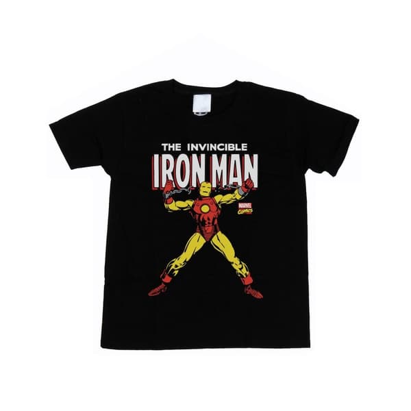 Marvel Boys Iron Man Chains T-Shirt Black 9-11 Years