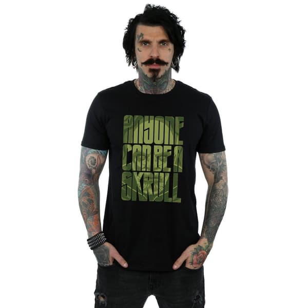 Marvel Mens Captain Marvel Anyone Can Be A Skrull T-Shirt