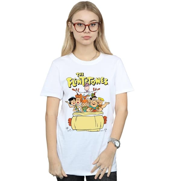The Flintstones Womens/Ladies The The Ride Cotton Boyfriend T-Shirt