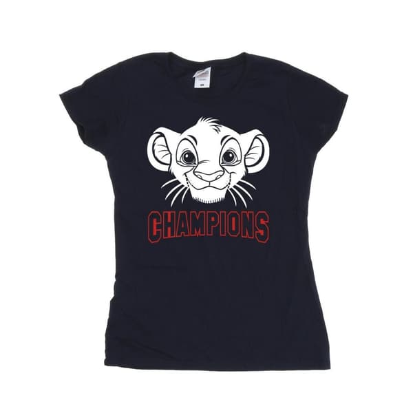 Disney Dam/Tjej Lejonkungen Simba ansikte Champion T-shirt i bomull