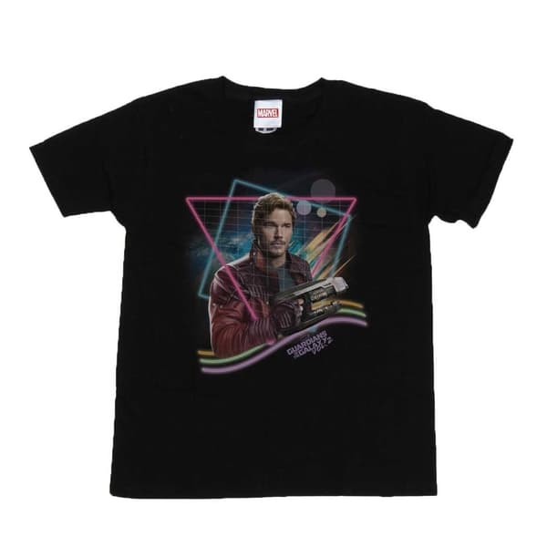 Marvel Girls Guardians Of The Galaxy Neon Star Lord Cotton T-Shirt