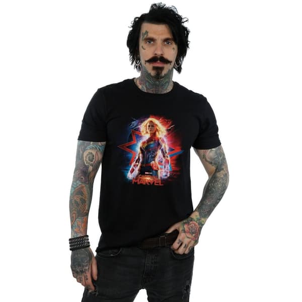 Marvel Mens Captain Marvel Poster T-Shirt
