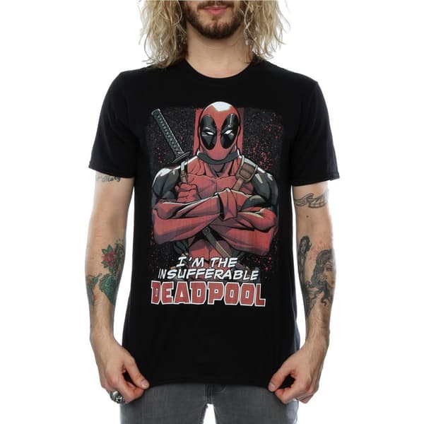 Marvel T-shirt med korsade armar från Deadpool för herrar