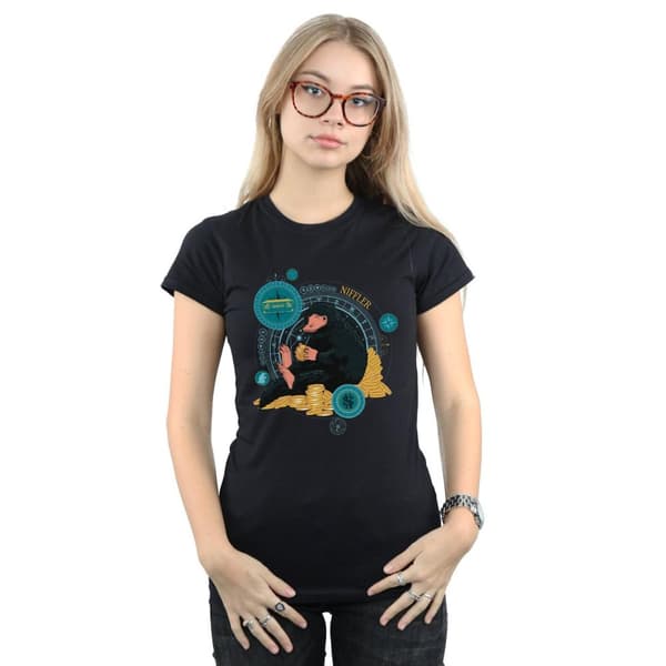 Fantastic Beasts Dam/Tjej Sittande Niffler Bomulls-T-shirt