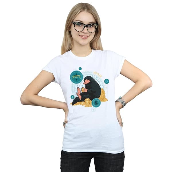 Fantastic Beasts Dam/Tjej Sittande Niffler Bomulls-T-shirt