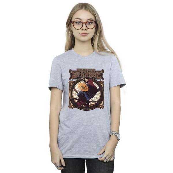 Marvel Womens/Ladies Doctor Strange Circle Cotton Boyfriend T-Shirt