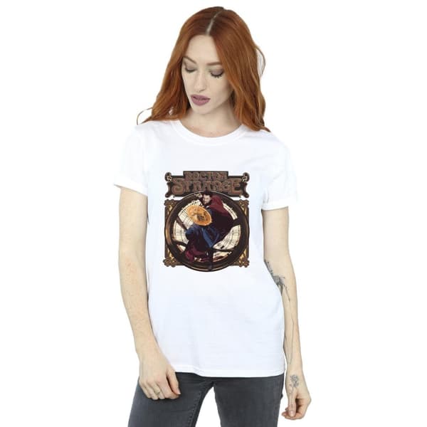 Marvel Womens/Ladies Doctor Strange Circle Cotton Boyfriend T-Shirt