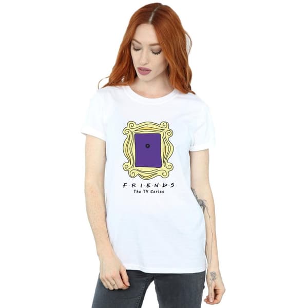 Friends Womens/Ladies Door Peephole Cotton Boyfriend T-Shirt