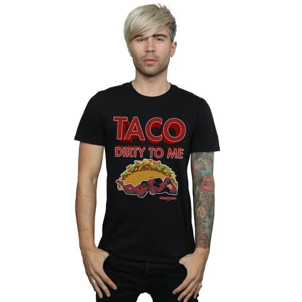 Marvel Mens Deadpool Taco Dirty To Me T-Shirt