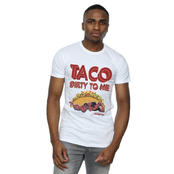 Marvel Mens Deadpool Taco Dirty To Me T-Shirt