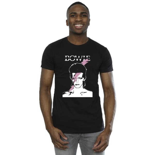 David Bowie Mens Pink Flash T-Shirt