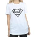 Miniatyrbilde 3 av 5: DC Comics Womens/Ladies Superman Marble Logo Cotton Boyfriend T-Shirt