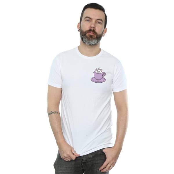 Disney Mens Aristocats Marie i koppen - T-shirt med brösttryck